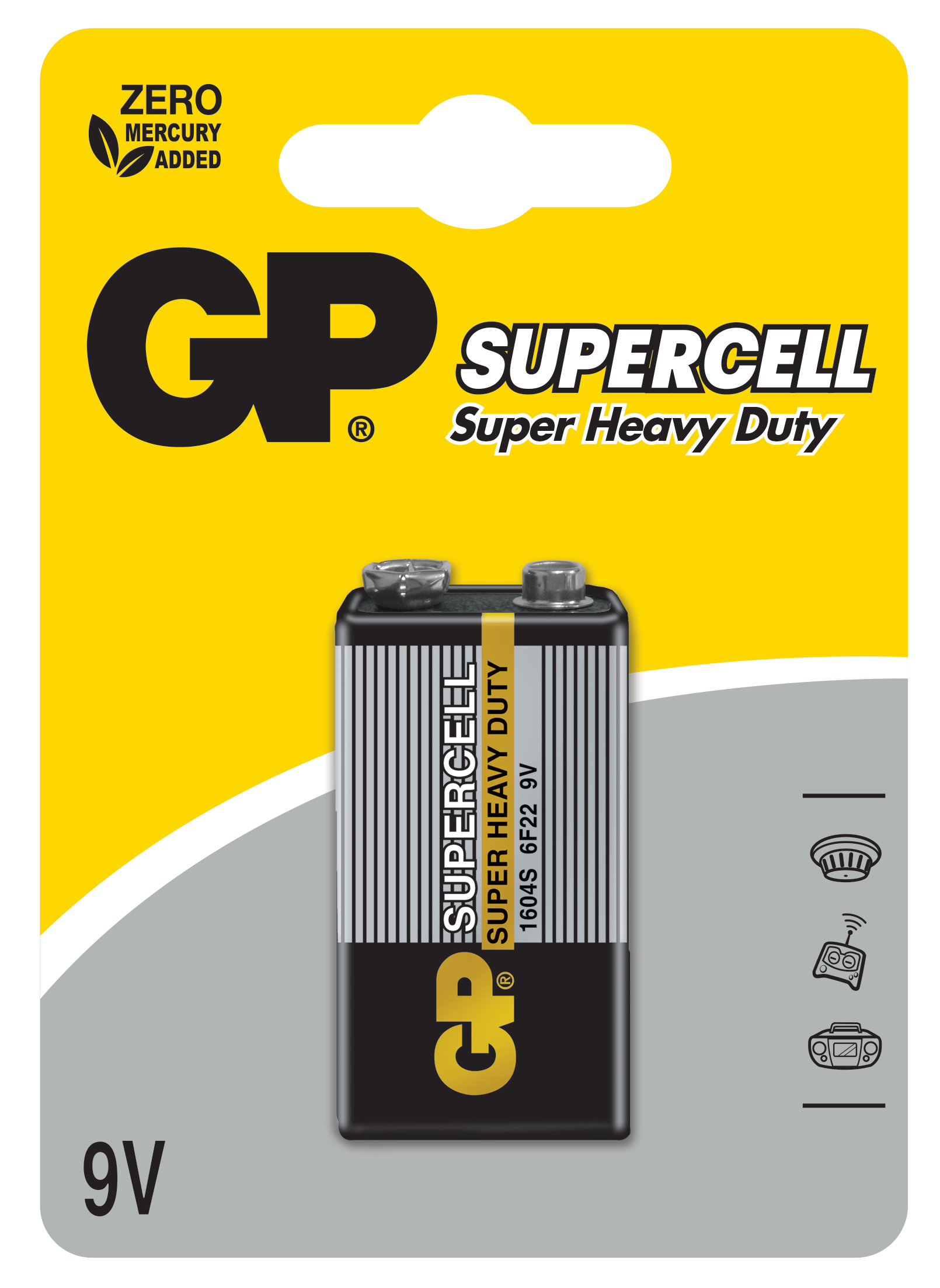 Купить батарейку GP Supercell 6F22/1604S-2UE1 в Минске