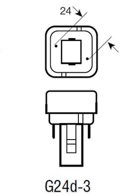 Светильник с цоколем g24d 3